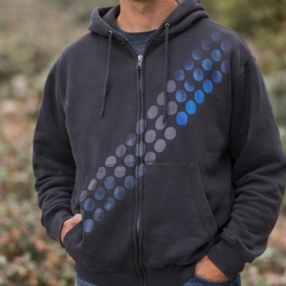 Blue Man Group Hoodie Sweatshirt Universal Orlando Mens Size Large Adult Black